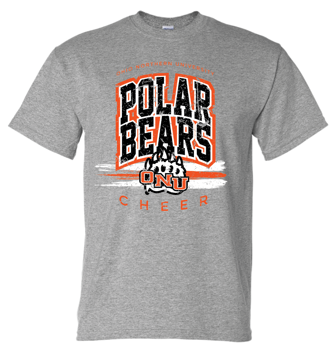 ONU Cheer Distressed 50/50 Cotton Tee - Adult & Youth