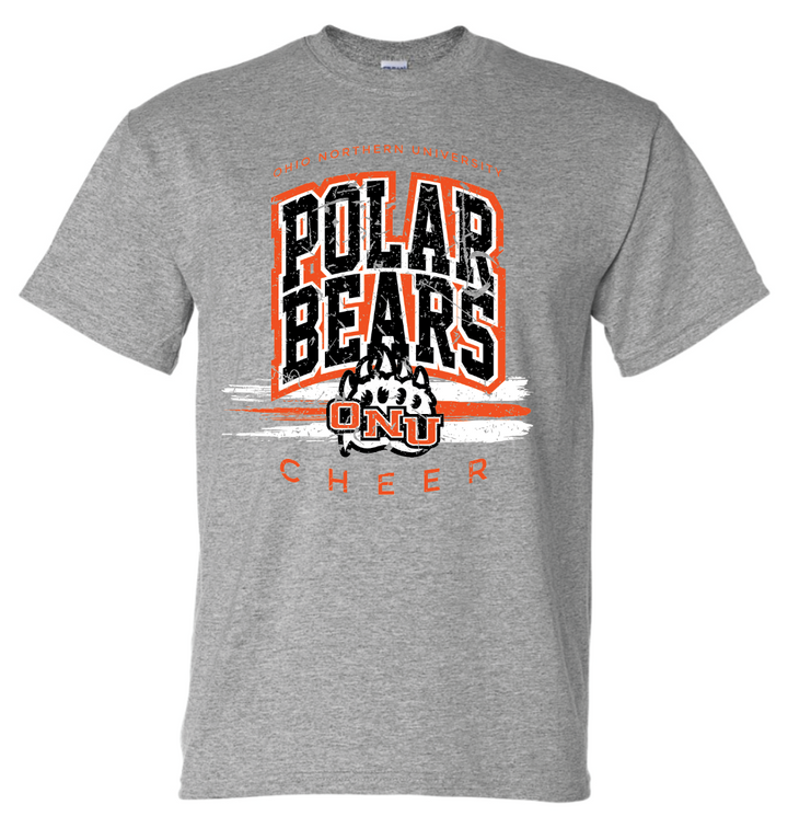 ONU Cheer Distressed 50/50 Cotton Tee - Adult & Youth