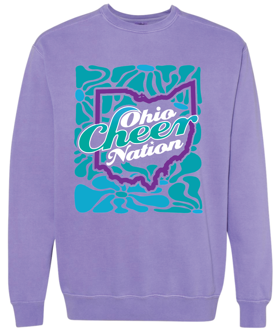 Ohio Cheer Nation Flower Comfort Colors Crewneck Adult