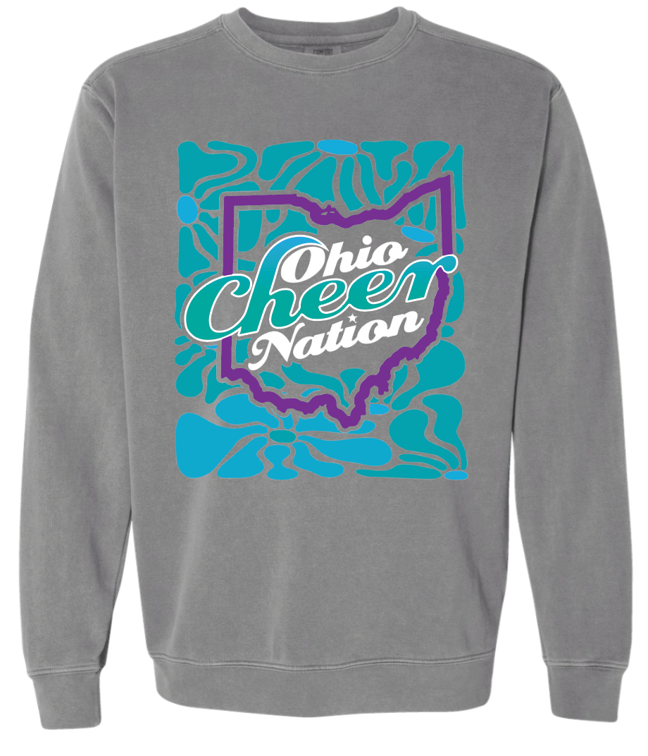 Ohio Cheer Nation Flower Comfort Colors Crewneck Adult