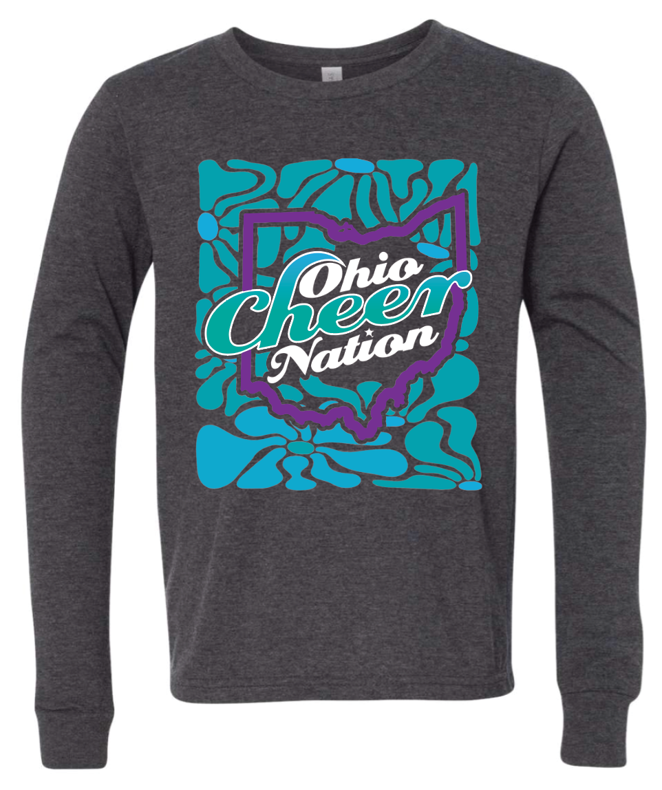 Ohio Cheer Nation Flowers Bella Long Sleeve - Youth