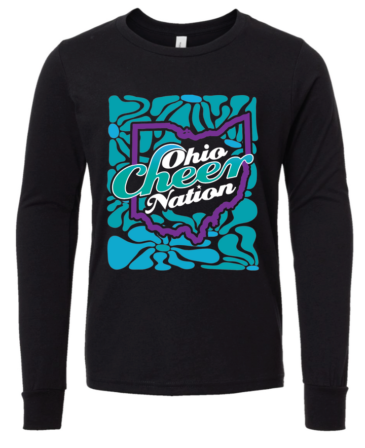 Ohio Cheer Nation Flowers Bella Long Sleeve - Youth