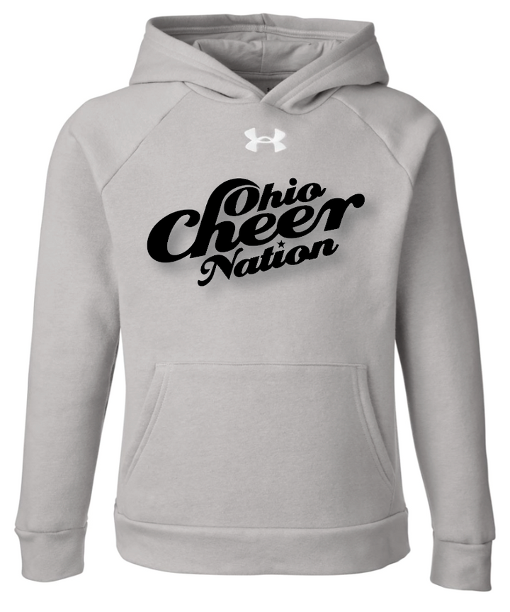Ohio Cheer Nation *Black Raised Print*  50/50 Under Armour Fleece Hooded Sweatshirt - Youth