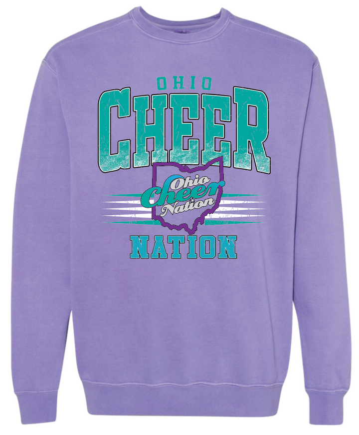 Ohio Cheer Nation Athletic Comfort Colors Crewneck Adult