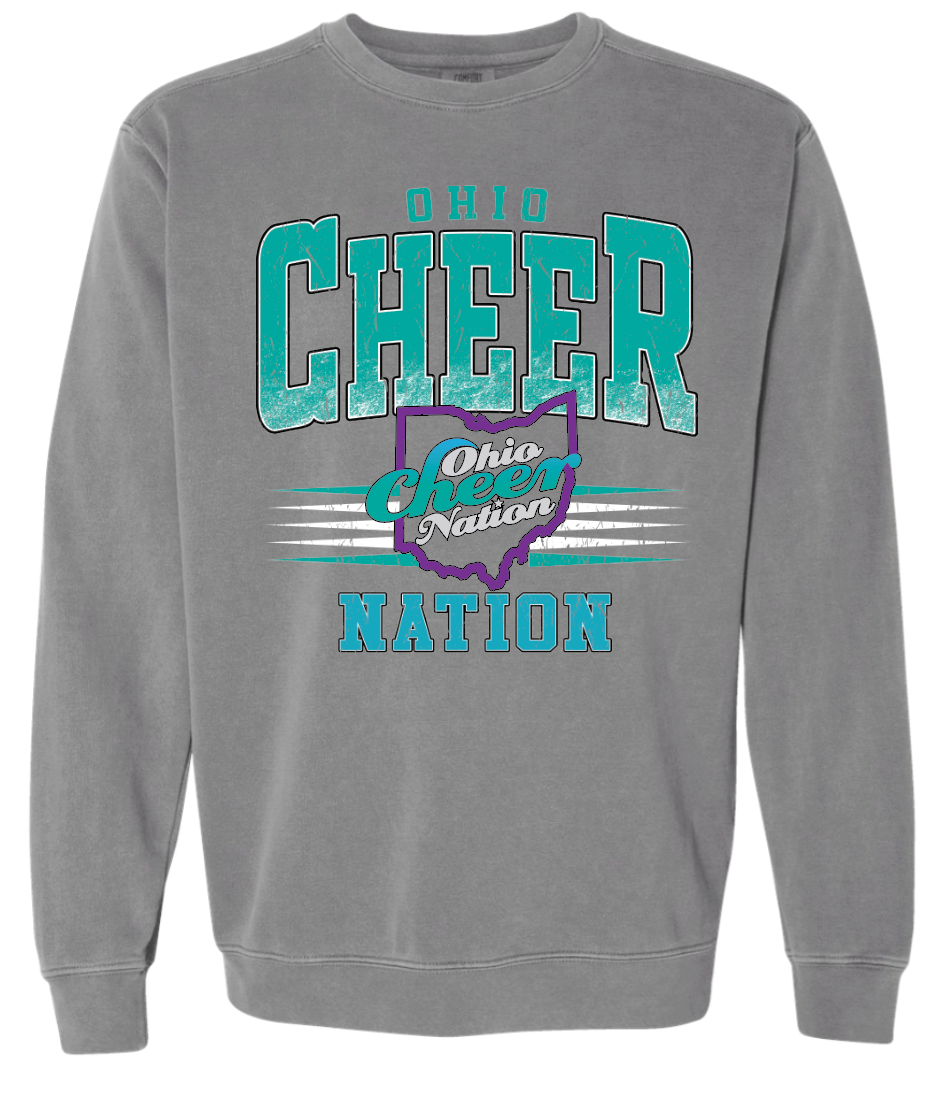 Ohio Cheer Nation Athletic Comfort Colors Crewneck Adult