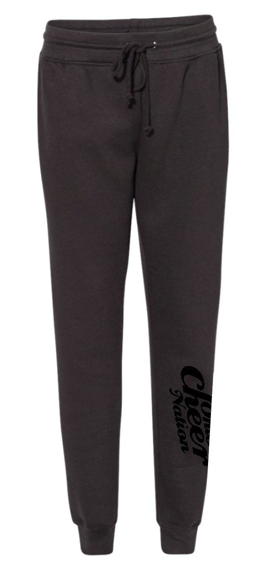 Ohio Cheer Nation Women's Badger Fleece Joggers - Black Raised Print