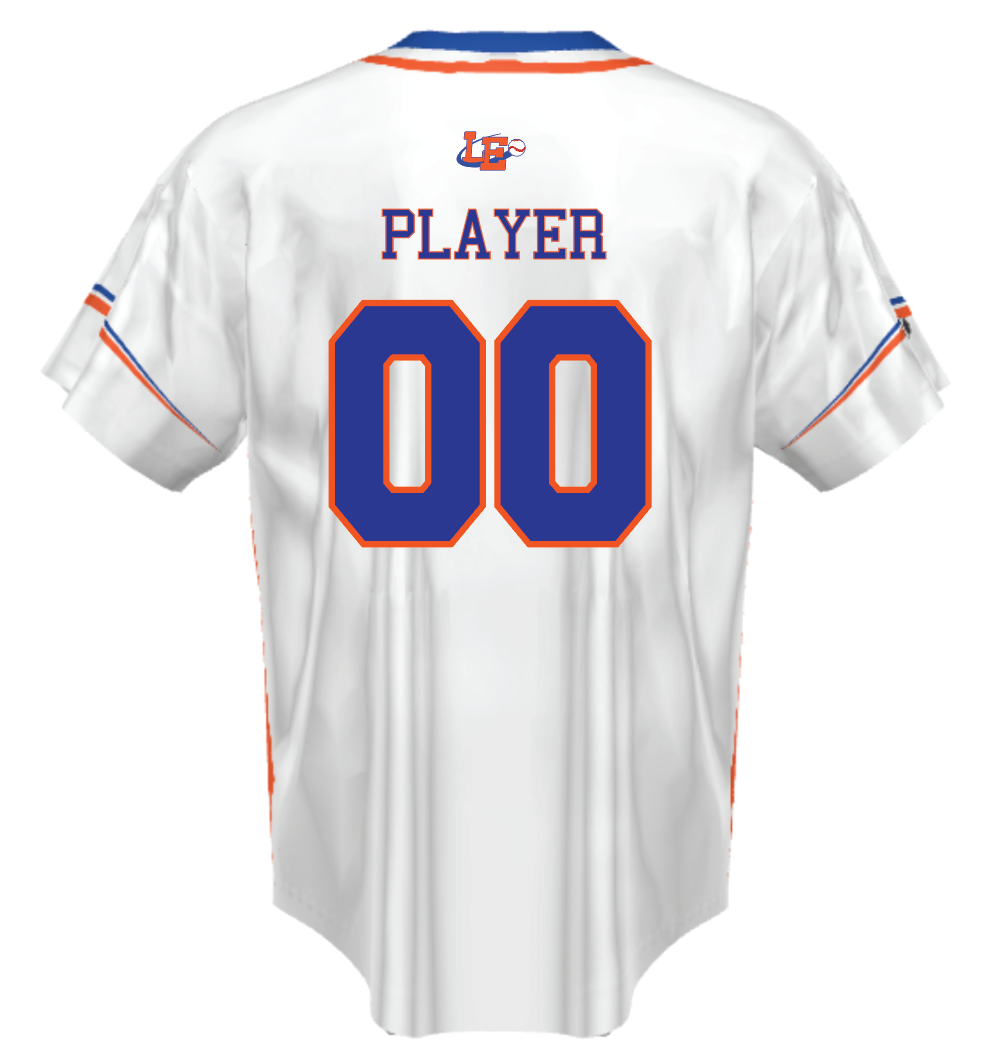 Lima Locos Express 15U/17U Sublimated Two-Button Jersey (2 Jerseys - White and Royal Included)