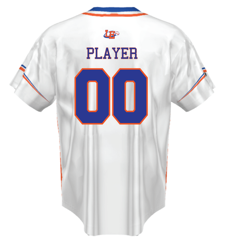 Lima Locos Express 15U/17U Sublimated Two-Button Jersey (2 Jerseys - White and Royal Included)