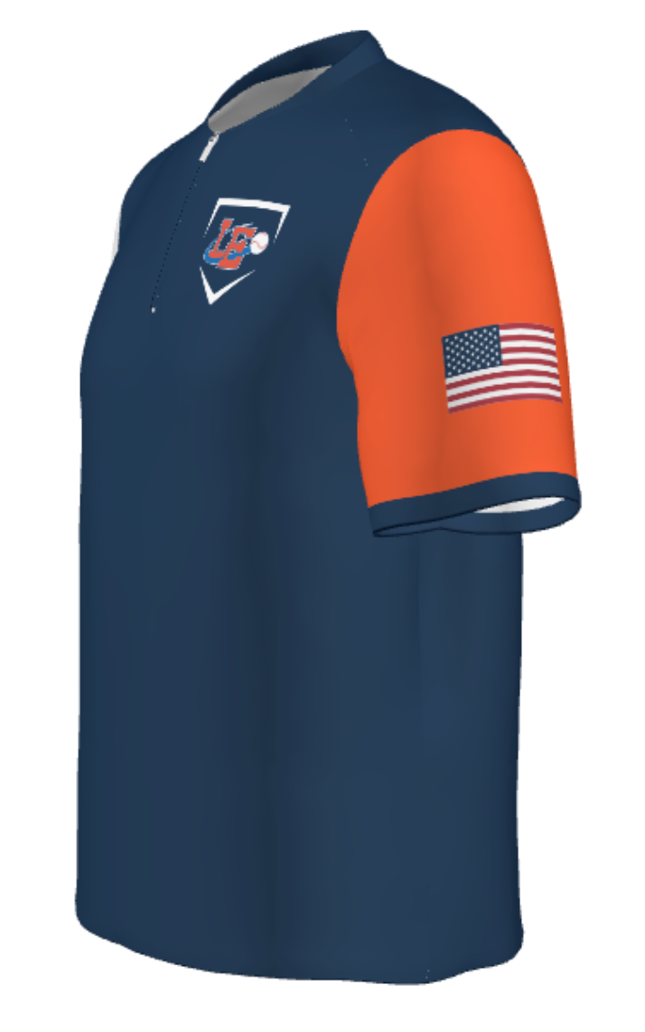 Lima Locos Express Sublimated Men's 1/2 Zip Pullover - Navy