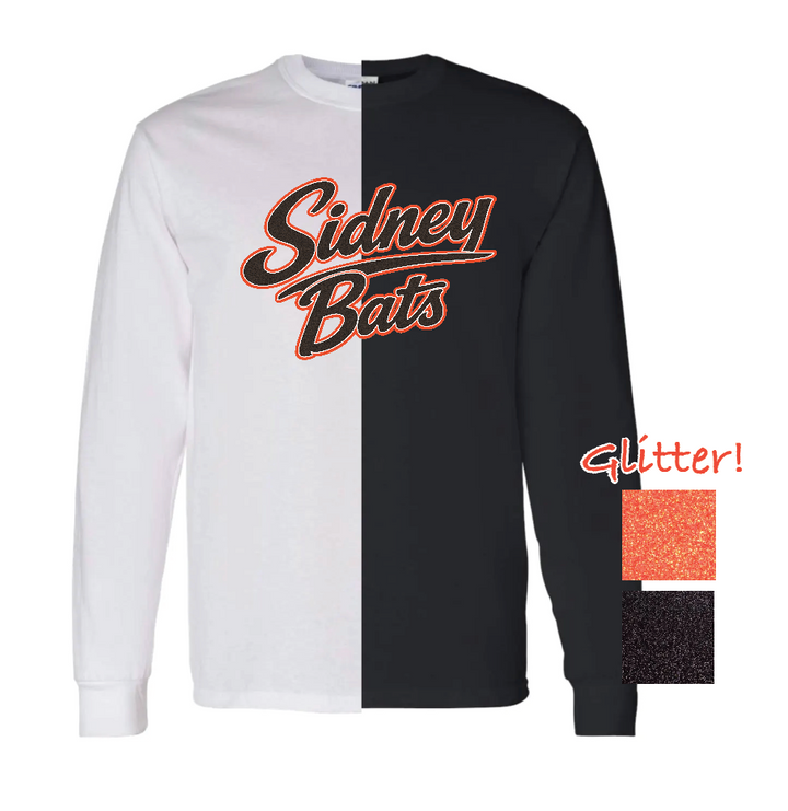 Sidney Bats Two-Tone Embroidered Crewneck *custom pre-order* *glitter available*