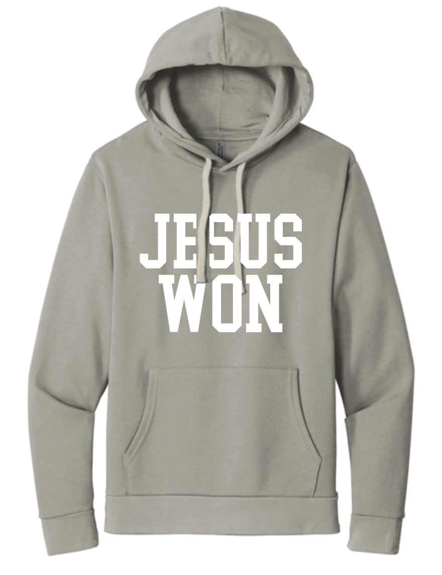 Jesus Won Triblend Hooded Sweatshirt - Next Level