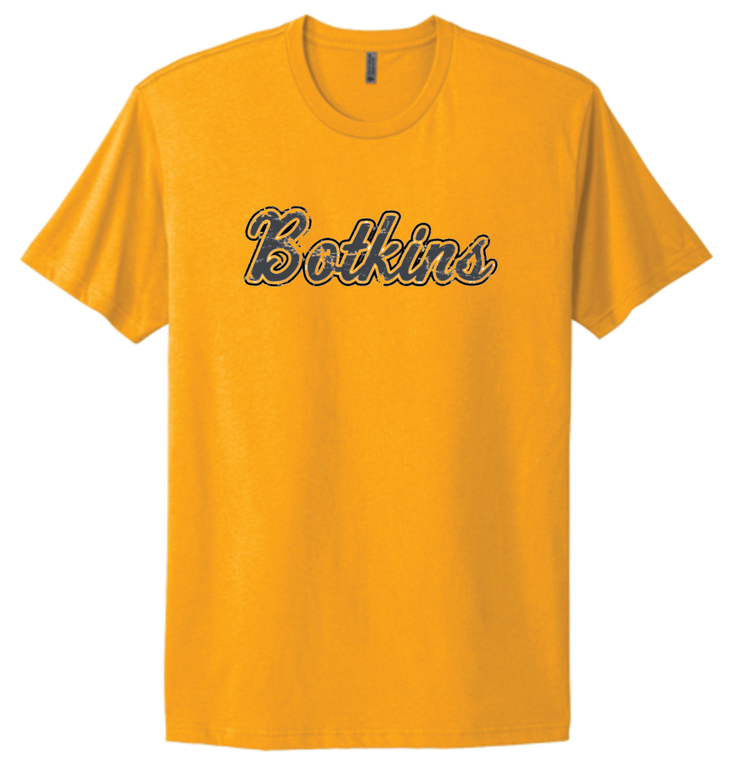 Botkins Script Gold Triblend/Cotton Blend T-Shirt - Youth and Adult