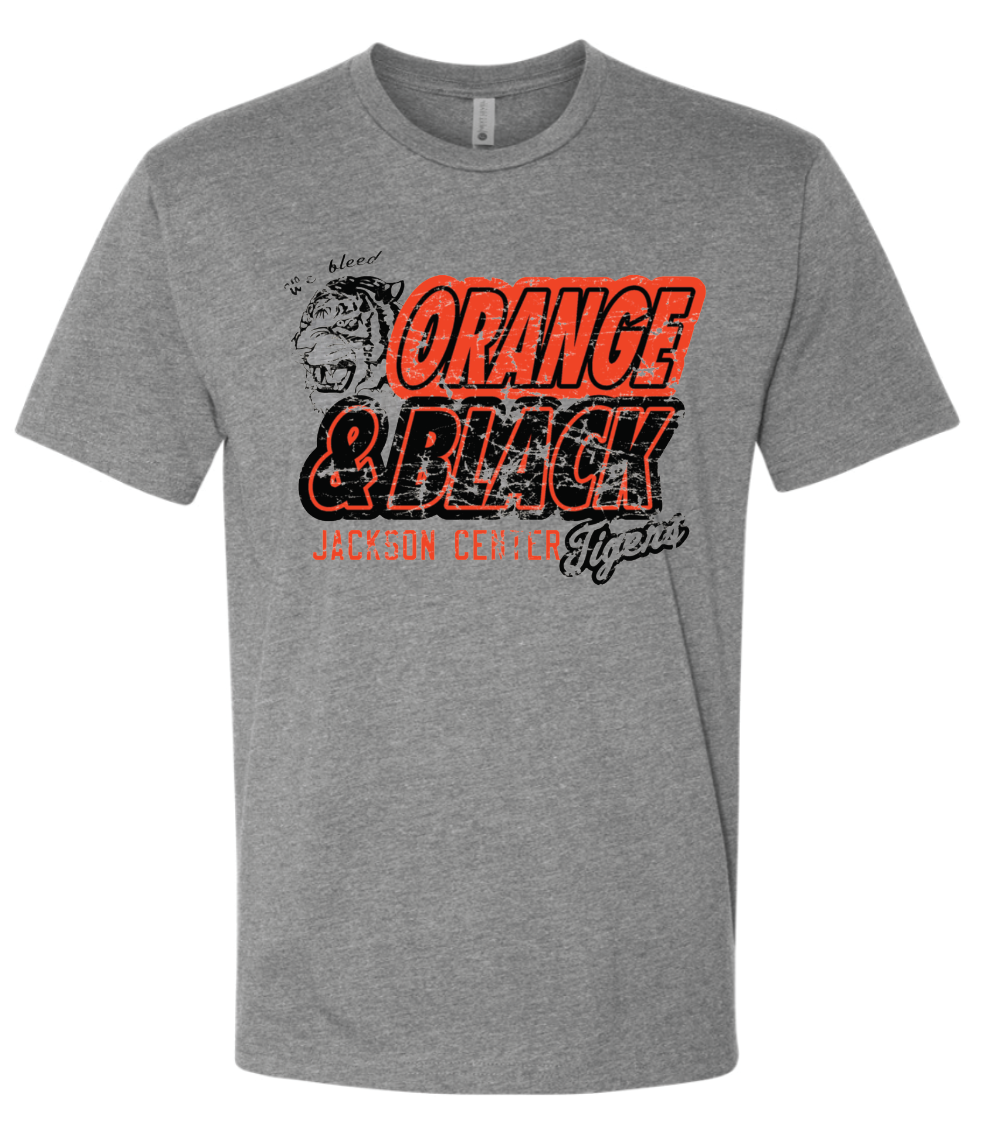 We Bleed Orange & Black Triblend Shirt (Youth & Adult)