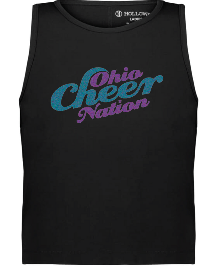 Ohio Cheer Nation Effortless Tank - Girls & Women's (Glitter Imprint)