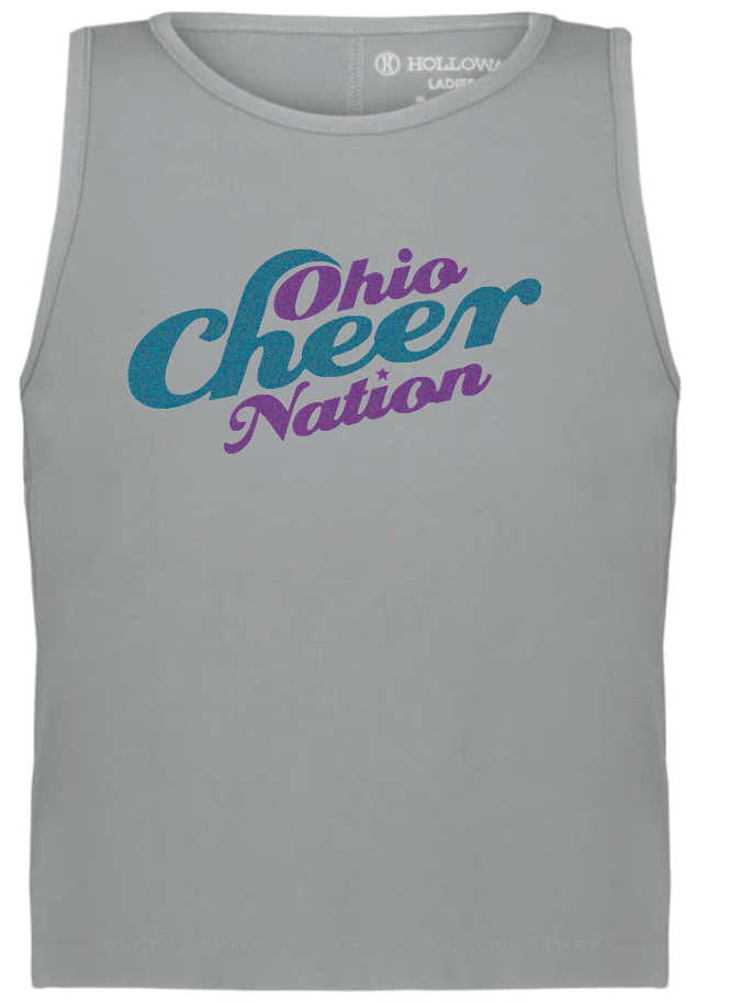 Ohio Cheer Nation Effortless Tank - Girls & Women's (Glitter Imprint)