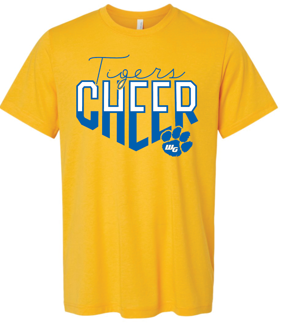 Tiger Cheer Triblend Shirt - Adult & Youth