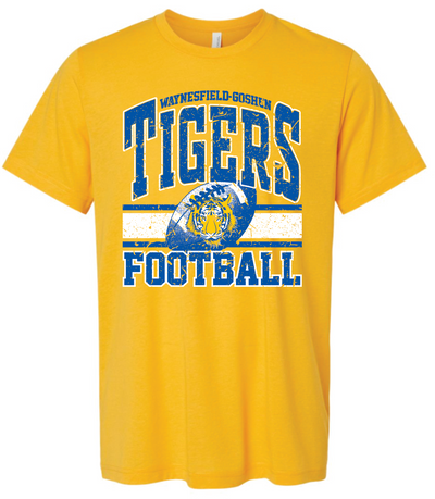 Tiger Football Triblend Shirt - Adult & Youth