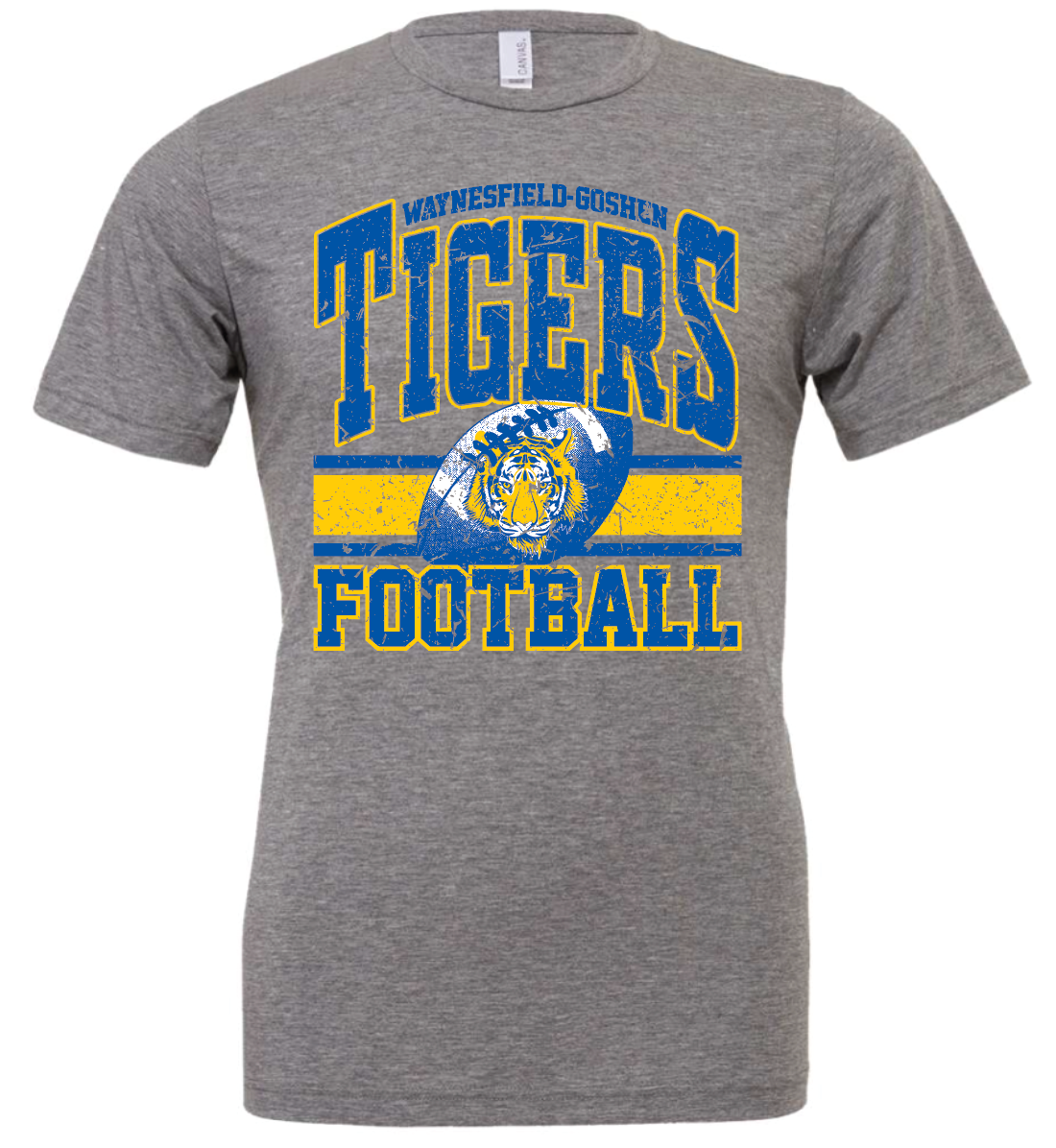 Tiger Football Triblend Shirt - Adult & Youth