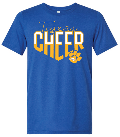 Tiger Cheer Triblend Shirt - Adult & Youth