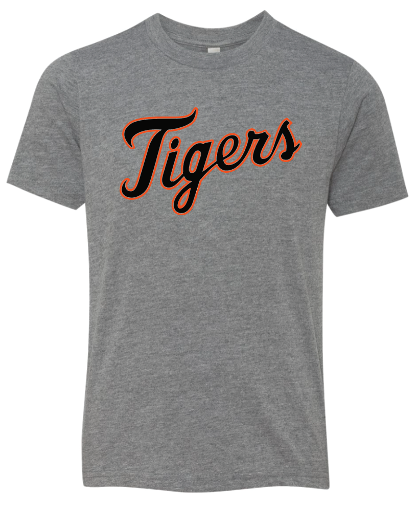 Tigers Script Triblend Tees- Youth