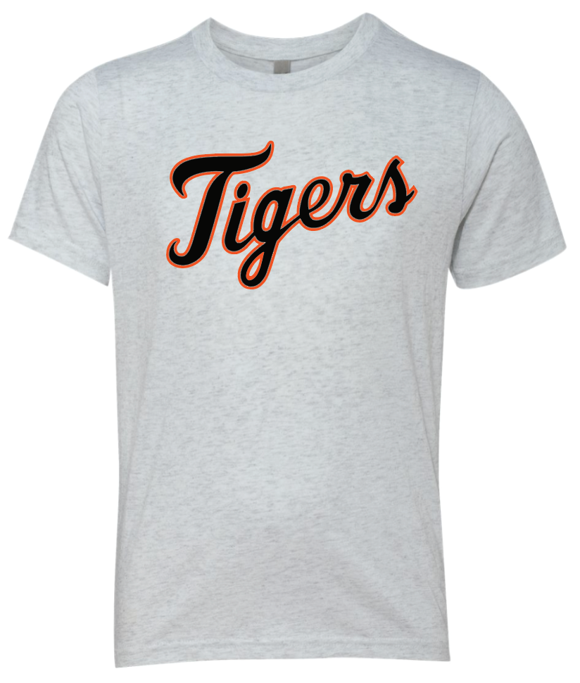 Tigers Script Triblend Tees- Youth