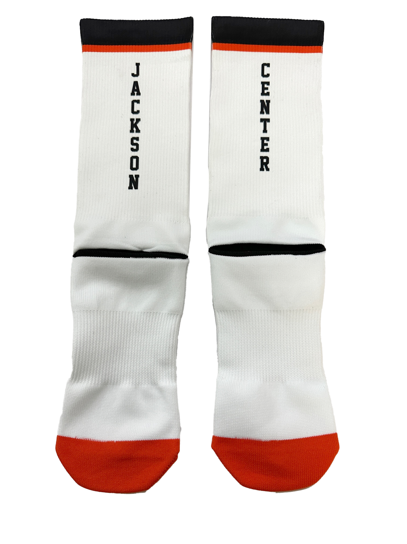 White Jackson Center Crew Socks