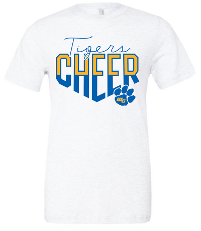 Tiger Cheer Triblend Shirt - Adult & Youth